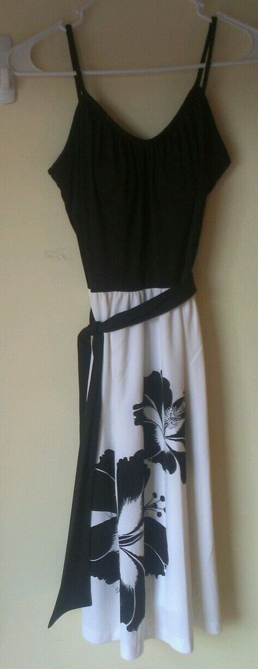 VTG 60-70s ALFRED SHAHEEN HAWAIIAN PRINT HALTER DRESS Hibiscus SIGNED sz 6